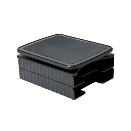 UPC: 0887530035890 | Mind Reader 2-Tier Swivel Top File Organizer  Laptop Stand  Desktop Document Holder  Black