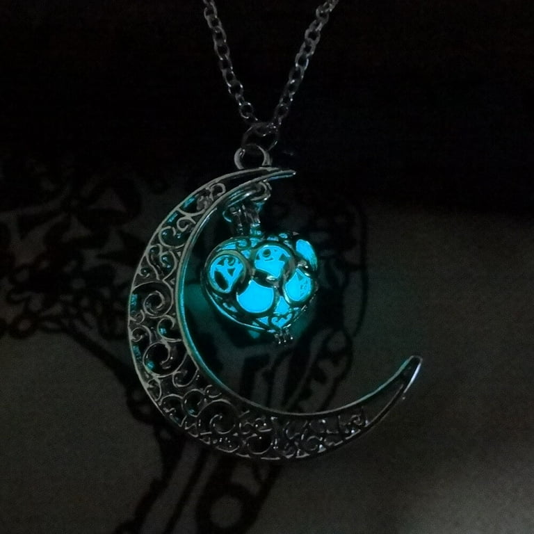 Blue moon necklace deals glow in the dark