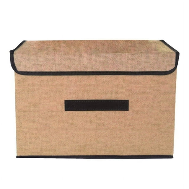 Boîtes de Rangement Pliables avec Couvercles en Tissu Lavable