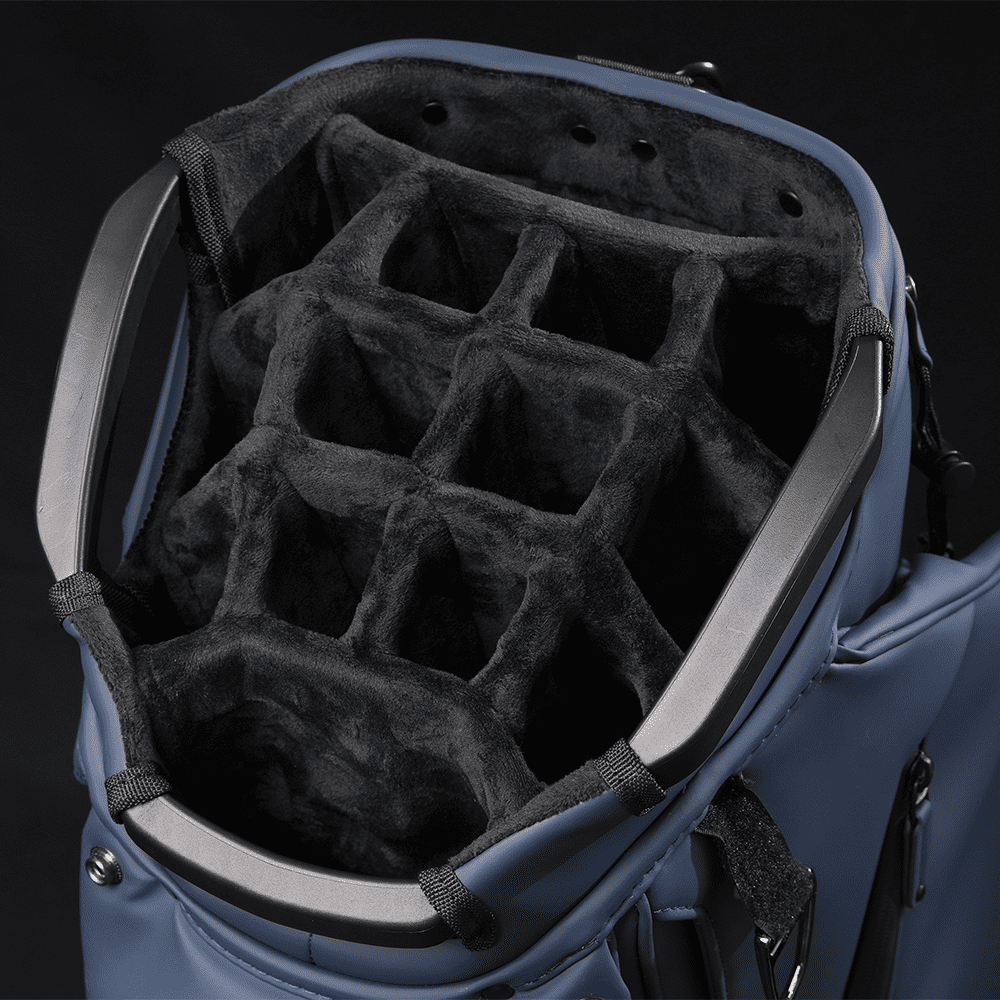 Aroli Golfish 14-Way Golf Cart Bag - Waterproof Synthetic Leather Golf Bag with Multiple Pockets, Durable Golf Club Bag for Men & Women, Available in Black, Blue, Gray