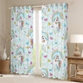 thumbnail image 2 of YST Unicorn Curtains&nbsp;&&nbsp;Drapes,Pink Teal Butterfly Rainbow Blackout&nbsp;Curtains for Girls Kids,Kawaii Unicorn Butterflies Window&nbsp;Curtains,Love Cloud Starry Sky Window&nbsp;Treatments, 2 of 6