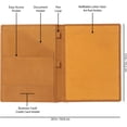 thumbnail image 3 of Succor Genuine Leather Business Portfolio Organizer-Professional Card Padfolio-Leather Binder-Document Holder-Resume Folder-A4 PAD Folio for Men and Women-13”x10”-Tan, 3 of 8