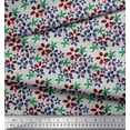 thumbnail image 3 of Soimoi Grey Cotton Jersey Fabric Leaves & Floral Artistic Print Fabric by Yard 58 Inch Wide, 3 of 3