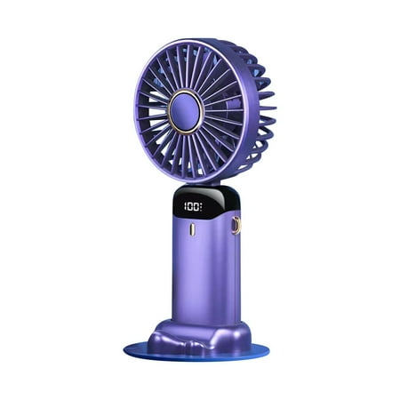 

ZAROYEAX Usb Handheld Fan Mini Portable Desktop Charging Small Fan Folding Digital Display Small Electric Fan