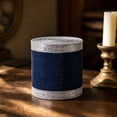 thumbnail image 5 of ZENVIVE Blue Velvet Christmas Wired Ribbon, 3.9 Inch × 5.4 Yard Embossed Border Fabric Ribbon, Xmas Winter Holiday Ribbon Bows Accessories for Crafting Gift Wrapping Decorations, 5 of 7