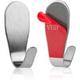 thumbnail image 3 of Gancho adhesivo fuerte de 4/8 Uds., colgador adhesivo para puerta de pared, estante adhesivo para llaves de acero inoxidable 304, estante para Almacenamiento y organización del hogar 8 piezas Yuarrent HA5017-02B, 3 of 6