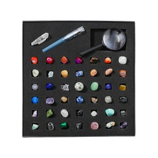 Deluxe Rock and Mineral Collection Educational Toys Educational Information  Game DIY Projects Kids' Gemstone Crystal for Boys 
