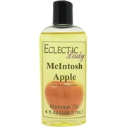 McIntosh Apple Massage Oil by Eclectic Lady, 4 oz, Sweet Almond Oil and Jojoba Oil