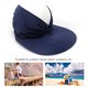 thumbnail image 5 of Sombrero para el sol para mujer, gorro de playa con protección UV, transpirable, de nailon, a la moda, para actividades al aire libre, vacaciones, azul marino, 5 of 5