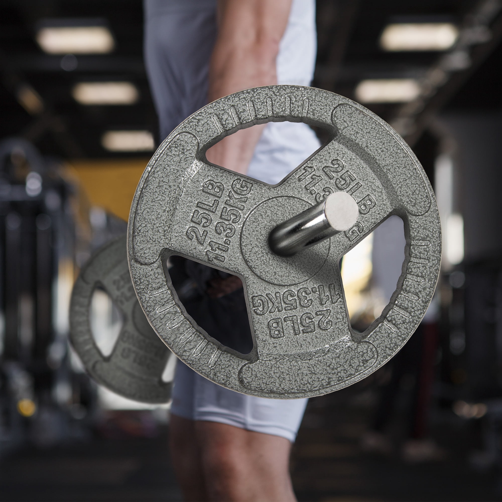 BalanceFrom Cast Iron Weight Plates，1-Inch or 2-Inch Center Hole, Multiple Sizes & Sets Available，for Strength Training & Weightlifting