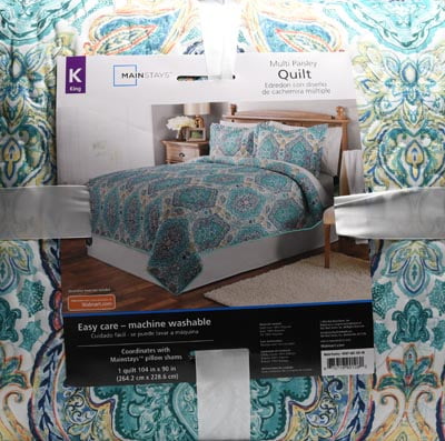 mainstays multi paisley quilt