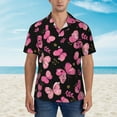 thumbnail image 4 of Easygdp Girl Butterfly Men's Hawaiian Shirts Print Lapel Short Sleeve for Beach, vacation, party, casual occasions - Large, 4 of 9