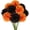 Black&orange, variant on Artificial Flowers 10 Pcs Fake Silk Artificial Chrysanthemum Ball Hydrangea Bridal Wedding Bouquet for Kitchen Home Decor