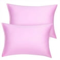 thumbnail image 2 of Unique Bargains 2 Pack Silky Satin Pillow Cover Cases Lilac 21" x 27", 2 of 8