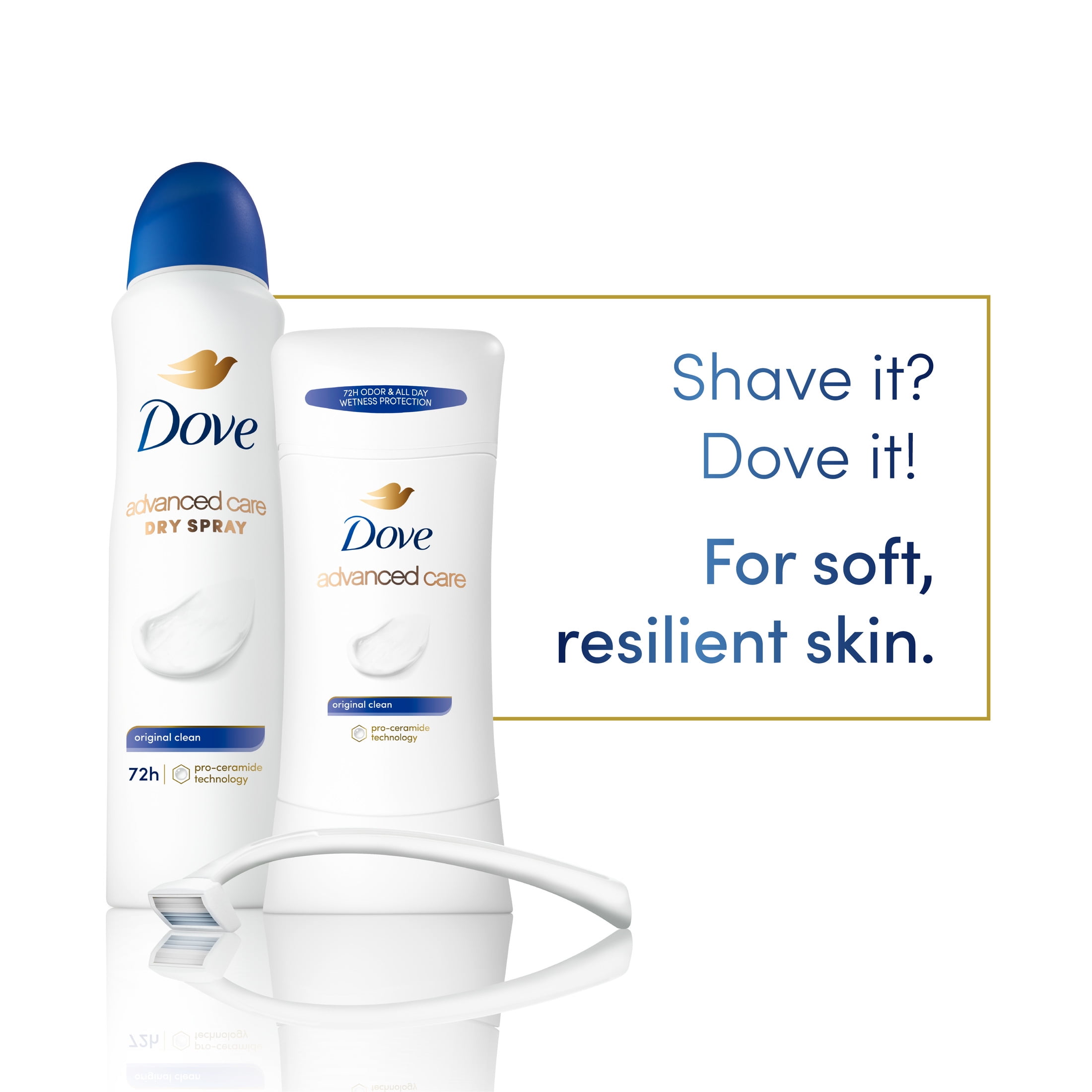 Dove Advanced Care Long Lasting Women's Antiperspirant Deodorant Dry Spray, Original Clean, 3.8 oz