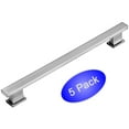 thumbnail image 1 of 5 Pack - Cosmas 702-160SN Satin Nickel Contemporary Cabinet Hardware Handle Pull - 6-5/16" Inch (160mm) Hole Centers, 1 of 1