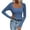 Blue, variant on Vedolay Womens Sweater Women's 2023 Fashion V Neck Collared Sweaters Casual Loose Lantern Long Sleeve Tops,B XL