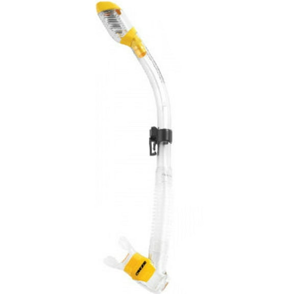 Cressi Tao Dry Snorkel - Clear/Yellow