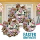 thumbnail image 1 of Ganfancp Gnomo Conejo de Pascua Corona para Puerta de Entrada con Flores y Huevos 1Pcx Corona, 1 of 5