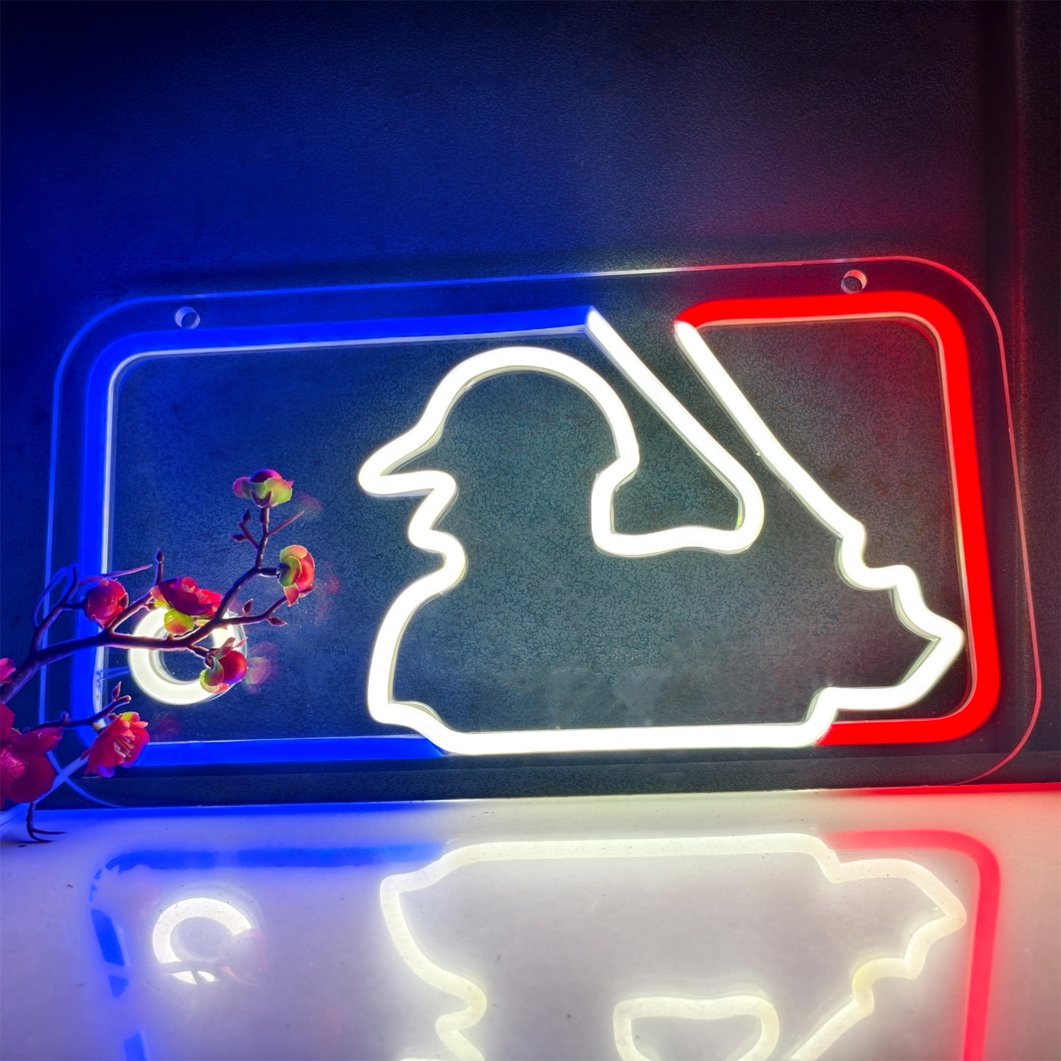 Baseball Neon Sign for Wall Decor,Dimmable Neon Light for Party, Bar,Man Cave,Game Room Decor Man Birthday Gift