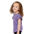 thumbnail image 3 of COUVER Toddler Little Girl's Soft Cotton Flutter Sleeve T-Shirt, Lavender, 2T, 1 Piece, 3 of 7