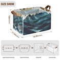 thumbnail image 7 of Yayeee Foldable Storage Basket for Shelves with Handles Waterproof Cloth Bins, Blue Mountains, 7 of 7