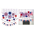 thumbnail image 3 of Decoraciones del Partido Patriótico del , rojo azul que cuelga los remolinos decoración para hogar, bandera americana/estrellas EE. Soledad Decoraciones del Día de la Independencia, 3 of 8