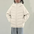 thumbnail image 4 of RXMEKW Veste Légère à Capuche pour Garçons, Haut Mi-Long avec Col Rabattu, 4 of 7