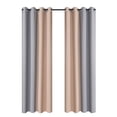 thumbnail image 2 of TOPCHANCES Blackout Curtains with Grommets, Two-color Patchwork Indoor/Outdoor Curtains Thermal Insulated Room Darkening Bedroom Curtains (2 Panels, 52x84 Inch), 2 of 11