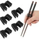 thumbnail image 1 of 5 soportes de plástico reutilizables para palillos chinos, color negro, para niños y adultos, de 27 mm., 1 of 4