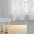 thumbnail image 3 of Better Homes & Gardens Embroidered Botanical Valance & Tier Set, Indoor, 3-Piece Curtain, Vanilla Dream, 60" W x 36" L, Adult, 3 of 6