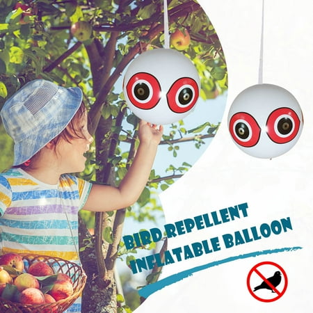 

Pgeraug mould Bird Repellent Ball Inflatable Reflective Eyeball Bird Repellent With Reflective Eye Patch Insect Traps White