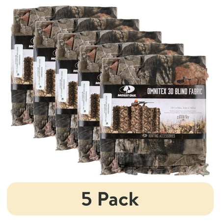(5 pack) Mossy Oak 3D Leaf Omnitex Camo Net Ground Blind Material 144 x 56 x 0.12 Mossy Oak Camo Unisex