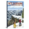 thumbnail image 1 of New Hampshire - Showshoer Scene - Lantern Press Artwork (12x18 Gallery Wrapped Stretched Canvas), 1 of 1