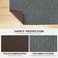 thumbnail image 2 of Koloko Outdoor Runner Rug Indoor Non-Slip Area Rugs Custom Size Carpet Runners with Rubber Backing Mat for Hallway Kitchen Entryway Garage Laundry Striped Grey, 3ft x 3ft, 2 of 8