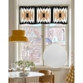 thumbnail image 4 of Black Brown White Linen Curtain Valance for Bedroom/Bathroom/Kitchen/Office/Living/Dining Room Window,Southwester Abstract Geometric Tribal Pocket Topper Drapes Decorative Cafe Drapery Panel 42"x18", 4 of 6