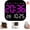 Purple, variant on Hangable Standalone Square Clock with Remote Control, Auto-Dimming LED Display with Temperature Humidity Date for Home Office Bedroom