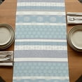 thumbnail image 5 of Table Runners 120 Inches Long Dress Scarves, Farm Fruits Farmhouse Coffee/Dining/Kitchen Table Runner for Living Room, Watermelon Lemons Peach Blue Grey Striped 13x120 Inch, 5 of 9