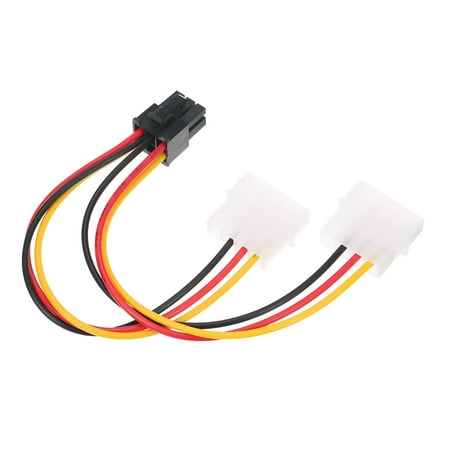 4p to 6p Power Cable Graphics Video Card 4 Pin Molex to 6 Pin PCI-Express PCIE Power Supply Cable