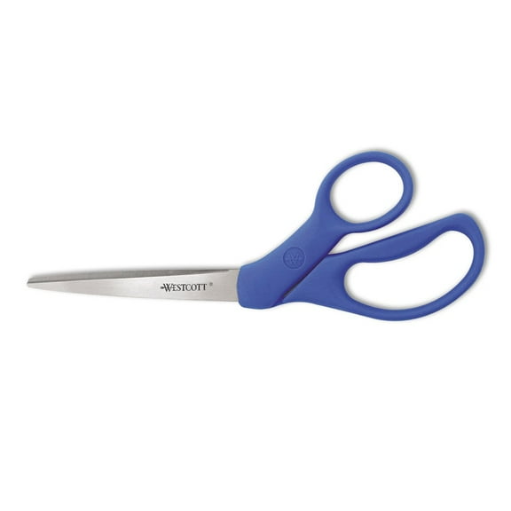 Westcott Preferred Line Stainless Steel Scissors, 8" Bent, Blue
