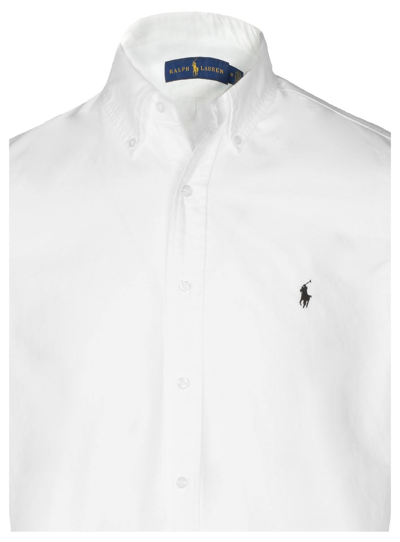 white short sleeve polo button down