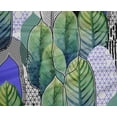 thumbnail image 4 of oneOone Polyester Lycra White Fabric Leaves Craft Projects Decor Fabric Printed By The Yard 56 Inch Wide, 4 of 4