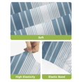 thumbnail image 4 of Blue Ombre Stripe Bar Stool Covers Set of 2, Farmhouse Simple Striped Stretch Washable Bar Chair Covers with Backs, Removable Pub Counter Height Chair Cover for Kitchen Dining Room Cafe, 4 of 7