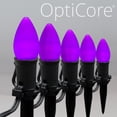 thumbnail image 5 of Wintergreen Lighting C7 Purple OptiCore Smooth LED Pathway Light Kit, 50 Lights, 12" Spacing, Black Wire, 50 ft, 5 of 8