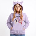 thumbnail image 3 of pop Huntrix Print Cat Ears Hoodie with De-mon Sweatshirt Huntrix Trendy Pullover All-over Print Fashion Casual Long Sleeve Sweatshirt Pullover Casual Streetwear L, 3 of 4