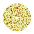 Halloween Christmas Tree Skirt Funny Banana Yelow Tree Mat Tree Skirt