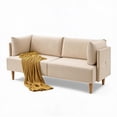 thumbnail image 1 of Sofá de 2 Plazas de 76 Pulgadas – Moderno – Terciopelo – Asiento Profundo – 2 Apoyabrazos Incluidos – Cómodo – Sala de Estar, 1 of 6