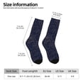 thumbnail image 2 of Fuzoiu Copper-Gold Gloss Outline Navy Dark Blue Print Athletic Crew Socks for Men & Women,Casual Crew Socks,Above Ankle Crew Socks for Business, Casual, 2 of 6