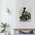 thumbnail image 4 of Nawypu Vintage Steam Train Locomotive Transport Railroad Railway Trip Dictionary Art Canvas Wall Art Prints Artwork Signs Framed for Home Bedroom Living Room Office Decor,Train Lovers Gift, 4 of 5