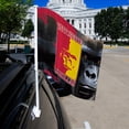 thumbnail image 2 of Rico Industries College Pittsburg State Gorillas Black Double Sided Car Flag - 16" x 19" - Strong Pole that Hooks Onto Car/Truck/Automobile, 2 of 8